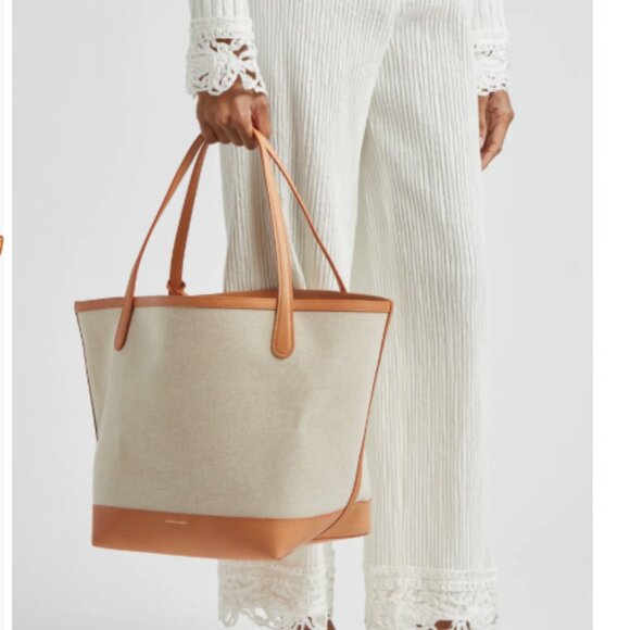 Mansur Gavriel - Everyday Soft Canvas & Leather Tote - NEW - Picture 2 of 12